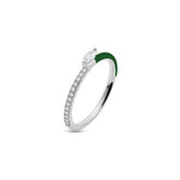 Tiny Silver Joy Marquise Ring, White Rhodium, Natural White Topaz + Give Hope Gift